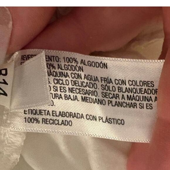 A New Day White Eyelet Summer Dress Tiered Puff Sleeve XL Fairy Romantic Wedding - Picture 8 of 11